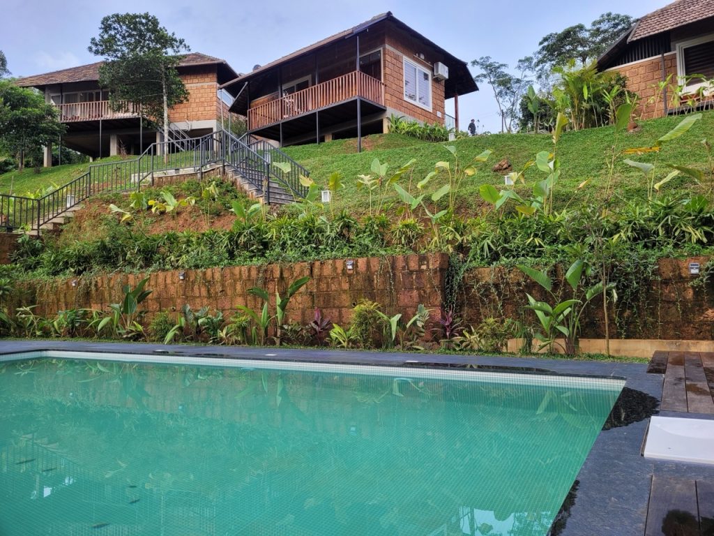 swimming pool in resort wayanad