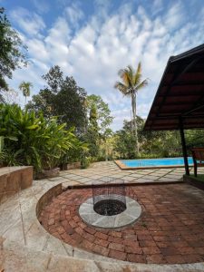 pool and bonfire in wayanad resort